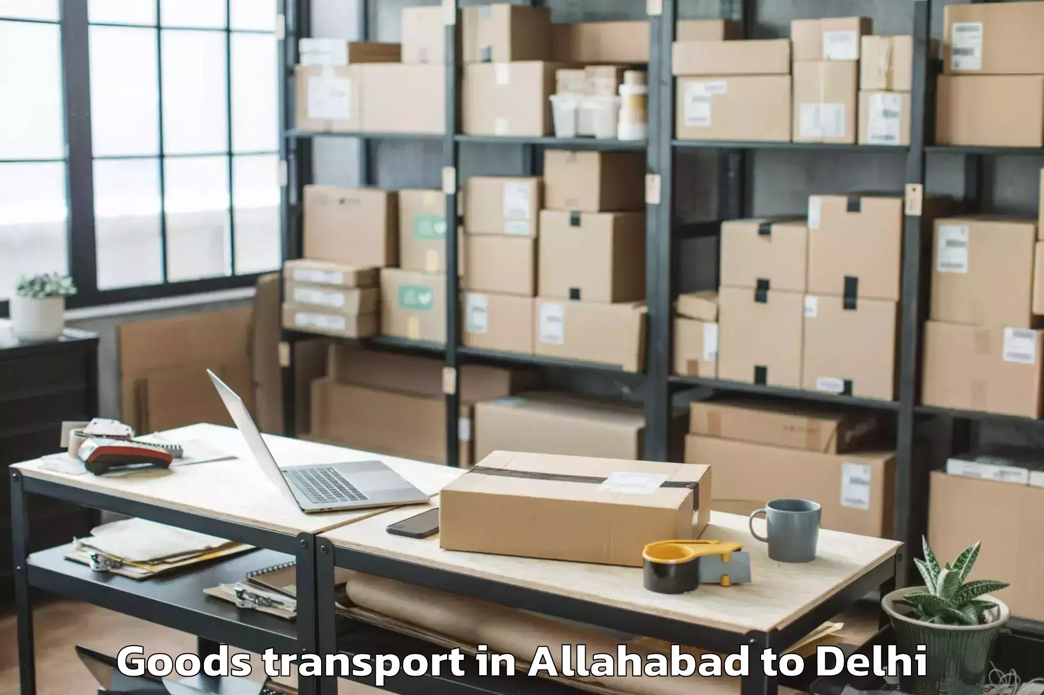 Reliable Allahabad to Jmd Kohinoor Mall Goods Transport